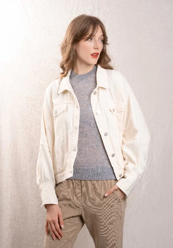 Jacket Bron Canvas Creme Satin Fabric Silk Fabric Chiffon Fabric