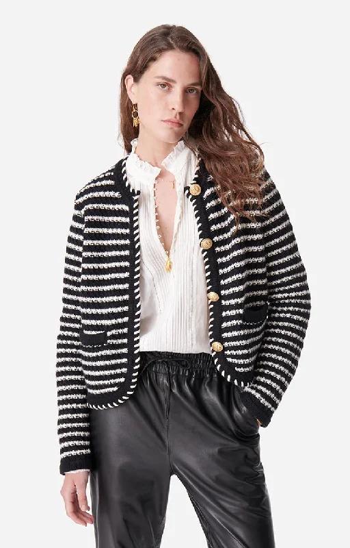 Jacket Daya 4hvc07-v03358 Noir-Ecru Herringbone Jacket Checkered Jacket Solid Jacket Jacket Daya 4hvc07-v03358 Noir-Ecru Herringbone Jacket Checkered Jacket Solid Jacket