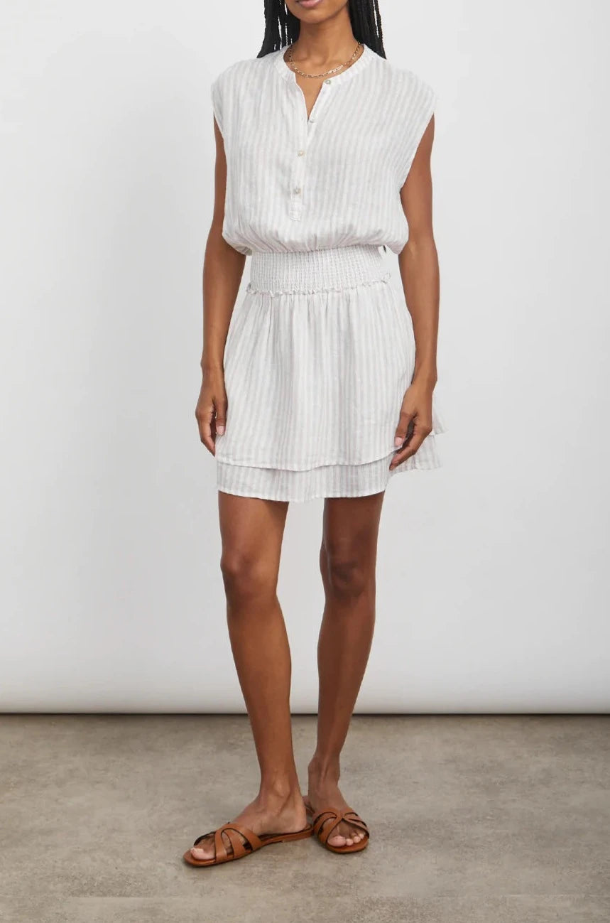 ANGELINA DRESS - DUNE STRIPE